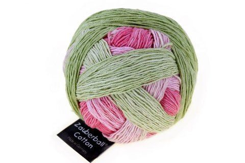 Schoppel Zauberball Cotton 2340 рожева секційна бавовняна пряжа