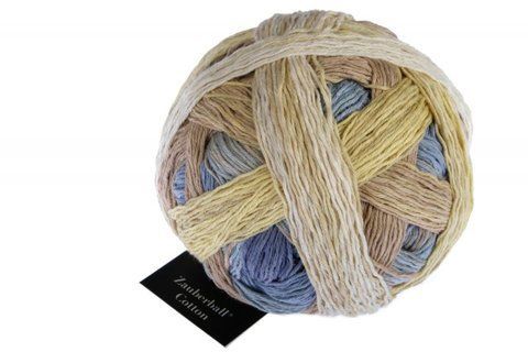 Schoppel Zauberball Cotton 2440 бежева секційна бавовняна пряжа