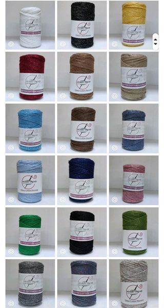 Glitter cotton macrame - Hobby Trend бавовняний шнур з люрексом 1767854263 фото