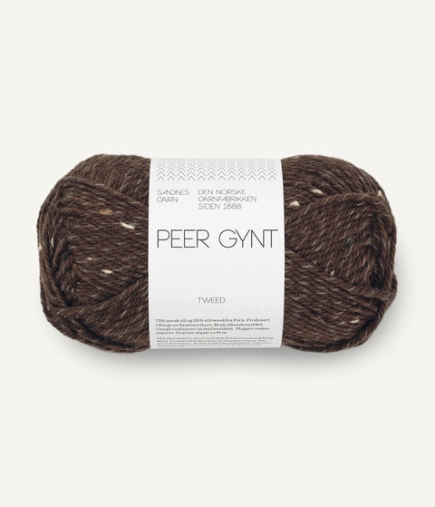 Peer Gynt Tweed - Sandnes Garn - Норвежська шерсть - 50г - 91м - 3085 - Шоколадний колір